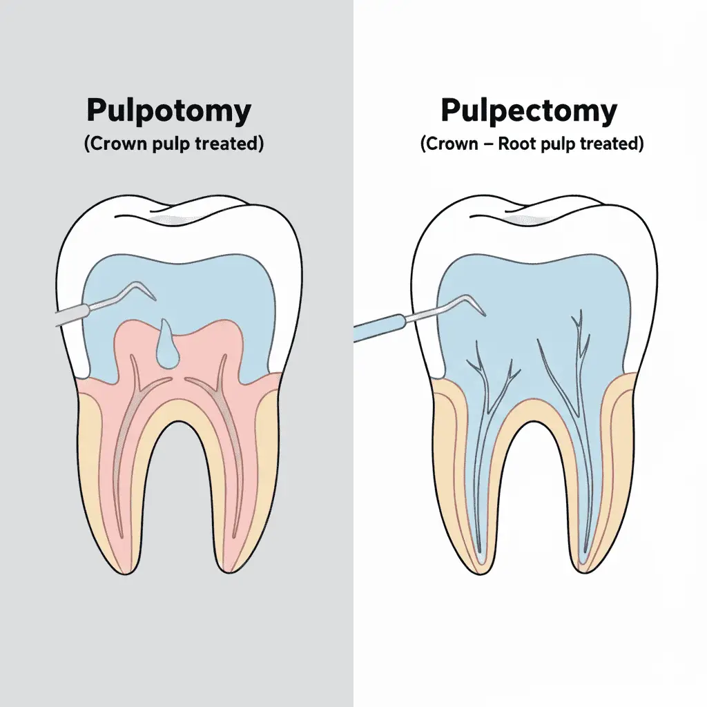 PULPECTOMY AND PULPOTOMY Pulpectomy and Pulpotomy